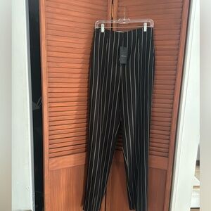 Giorgio Armani Pin Striped Highwaisted pinstriped black trousers NWT Sz IT42/6
